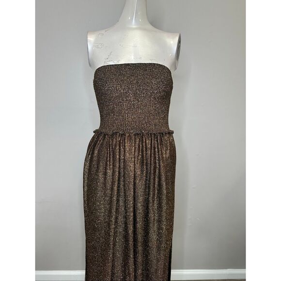 Ramy Brook Women’s Calista Metallic Smocked Maxi Dress XXS $345 - Picture 7 of 12